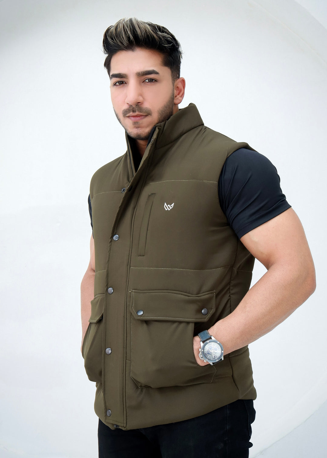 Trail Vest Jacket - Olive