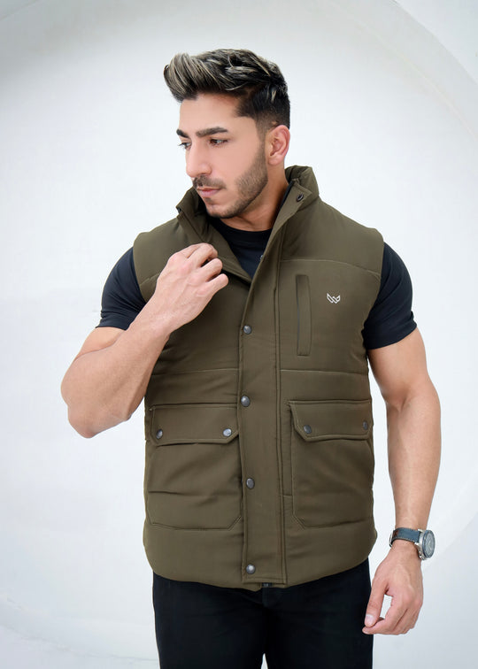 Trail Vest Jacket - Olive