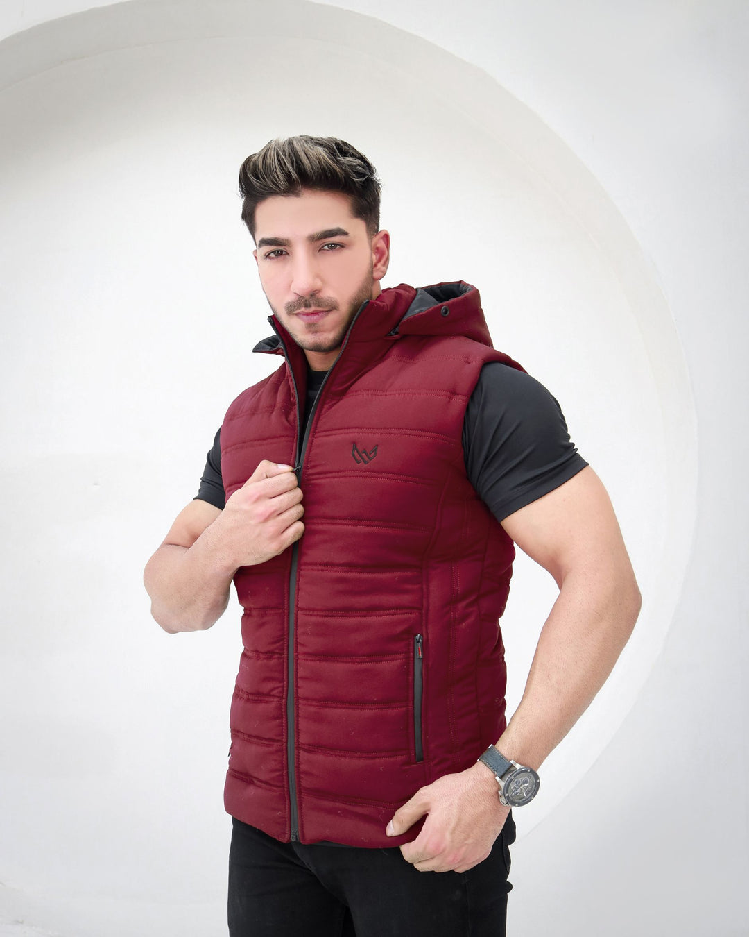 Warm puffer vest for men