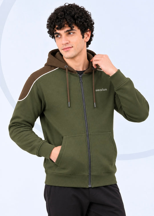 Ridgeway Zipper – Premium Cotton Olive/Brown