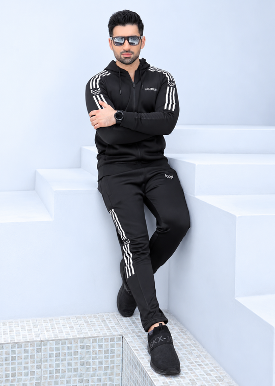 Wear The Will - Matte Black Winter Tracksuit