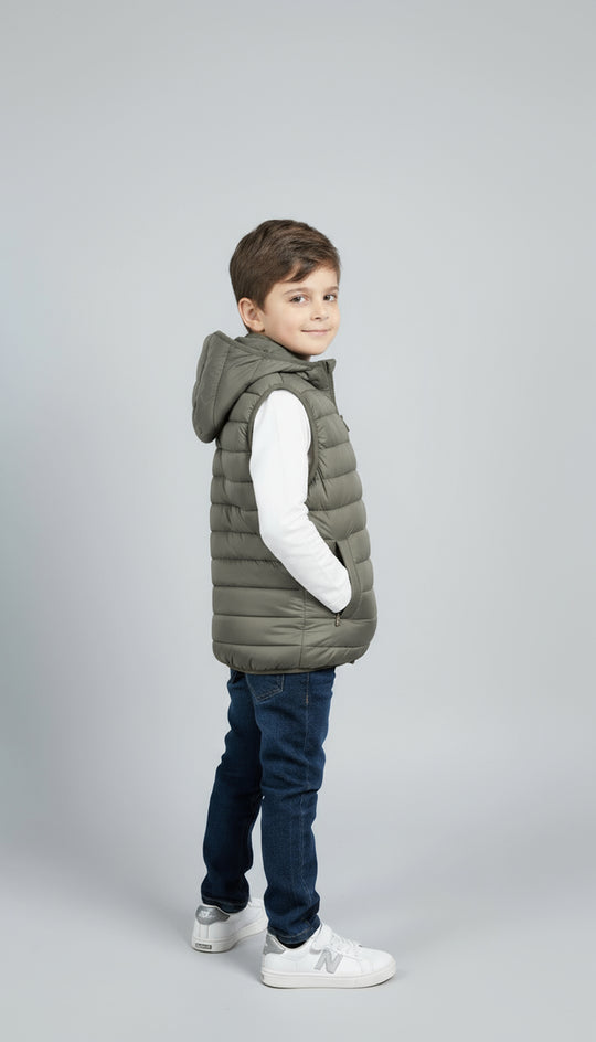 Warmie Olive - Premium Sleeveless Puffer