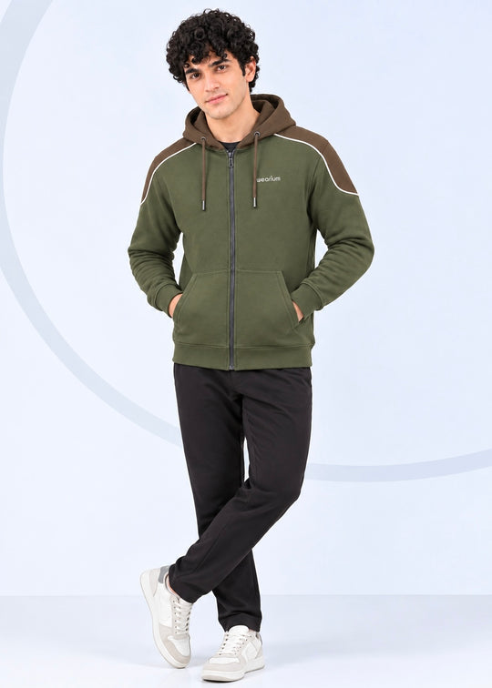 Ridgeway Zipper – Premium Cotton Olive/Brown