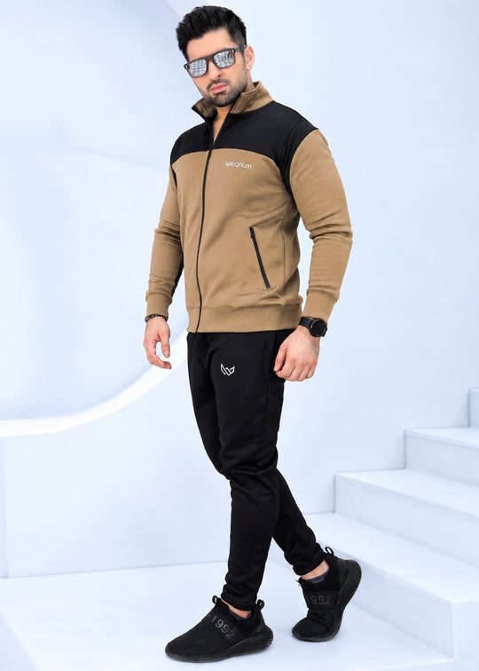 Active Streetwear - Tan/Black Winter Tracksuit