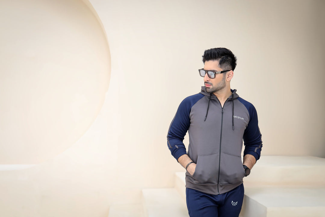 Zipper Hoodie Winter Tracksuit for Men Online- Wearium