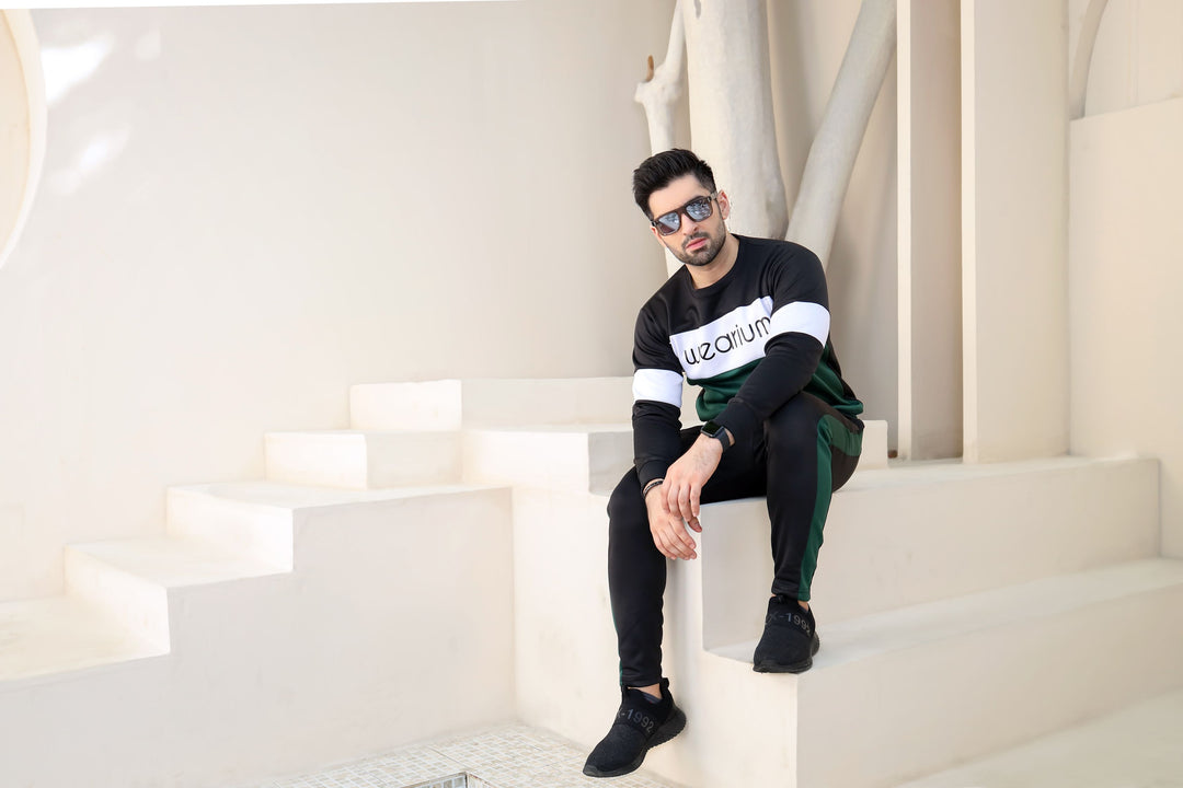 Green Tracksuit for Men - Summer Tracksuit - Wearium