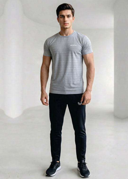 Imported Popcorn Knit - Silver Tracksuit