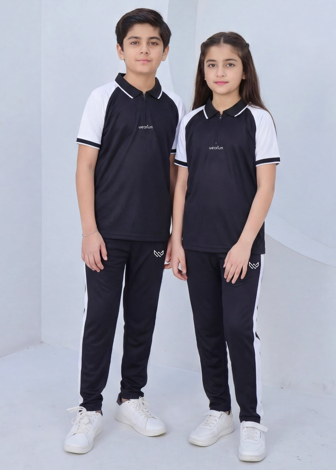 Black White Split - Kids Dri-Fit