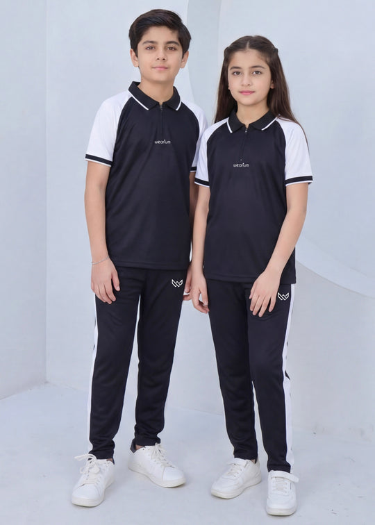 Black White Split - Kids Dri-Fit