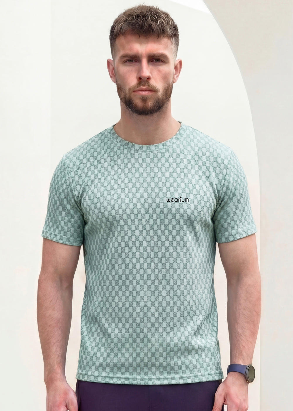 Imported Square Mesh - Lt Green Tracksuit