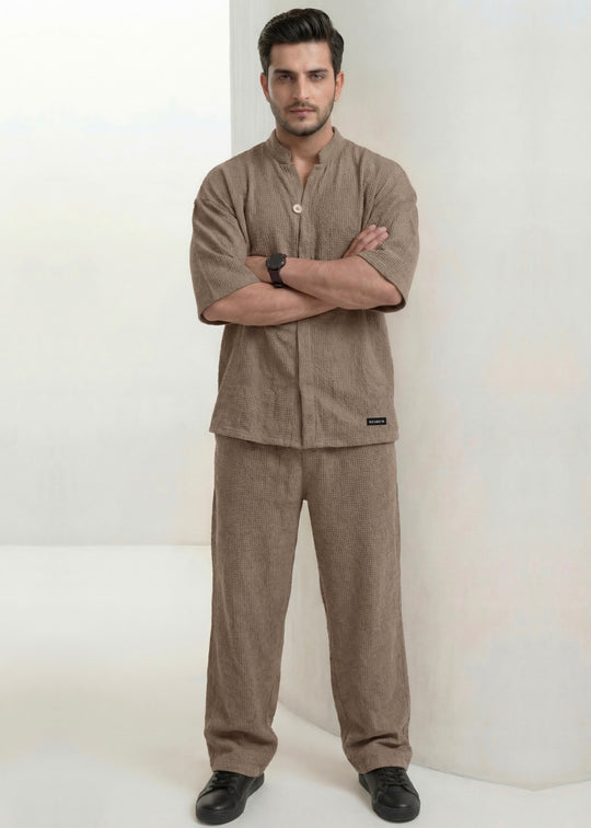 Mocha Box-Knit - Premium Co-ord Set