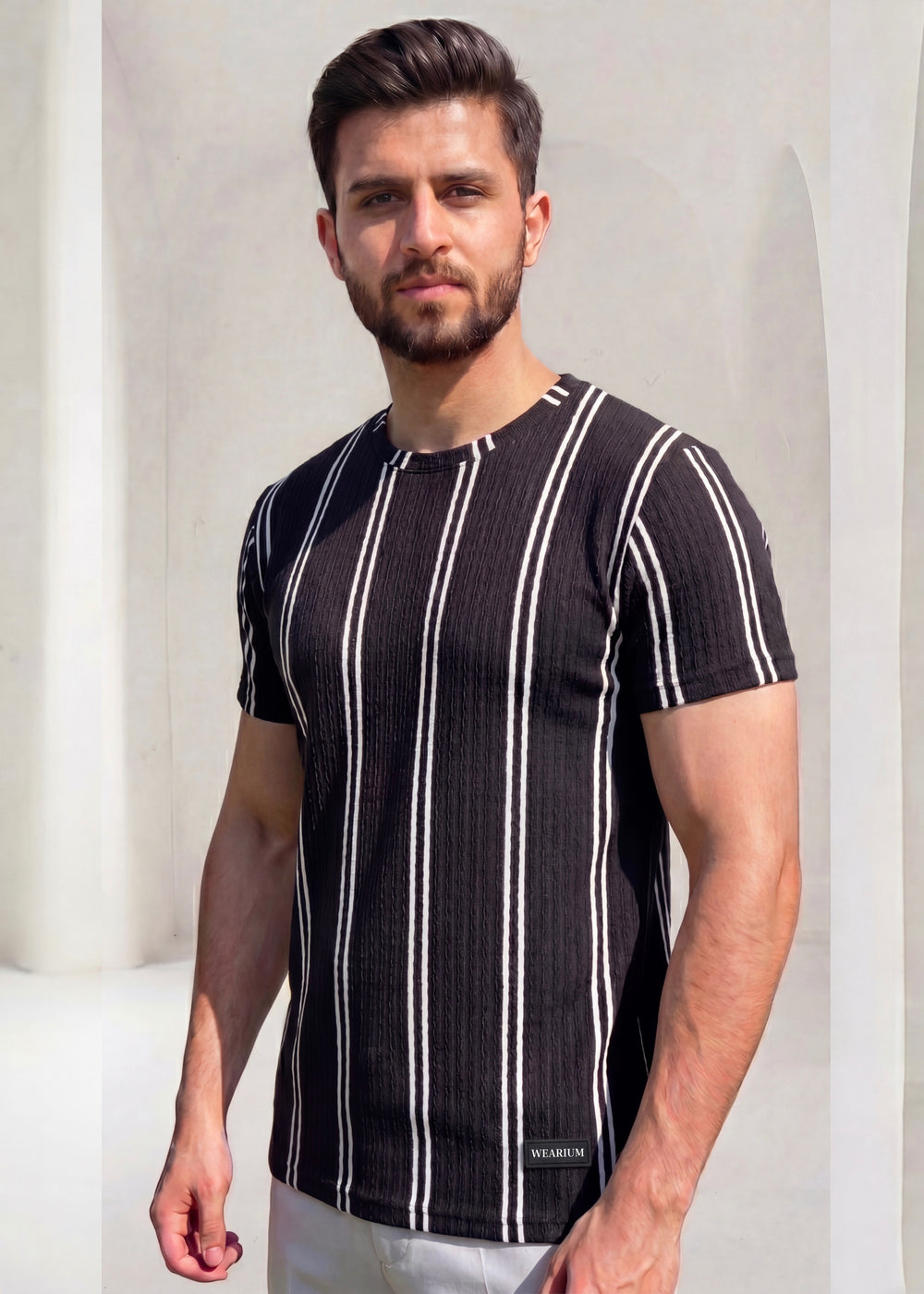 Retro Stripe Set - Black Twinset