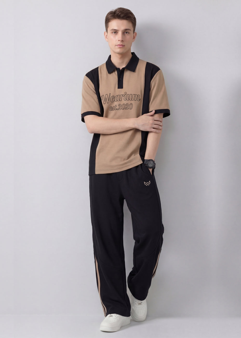 Color Block - Premium Cotton Polo Twinset