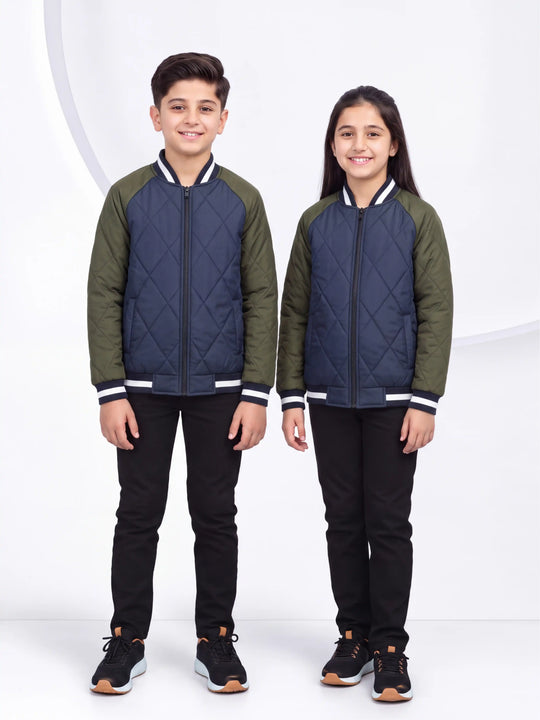 Olive Aura Bomber Jacket - Kids