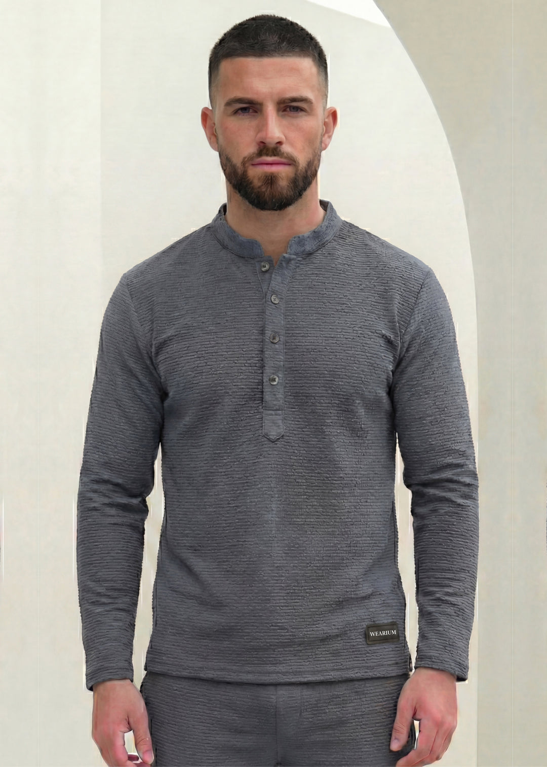 Grey Henley Duo by Wearium