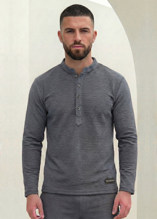 Grey Henley Duo by Wearium