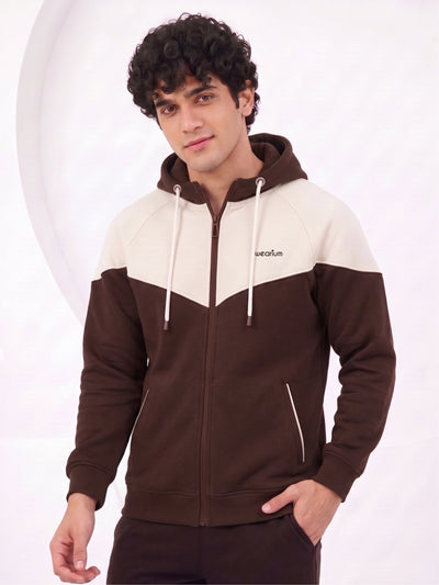 Luxe Panel Premium Cotton – Coffee Brown & Off White