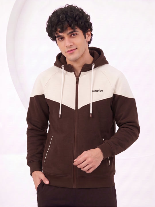 Luxe Panel Premium Cotton – Coffee Brown & Off White