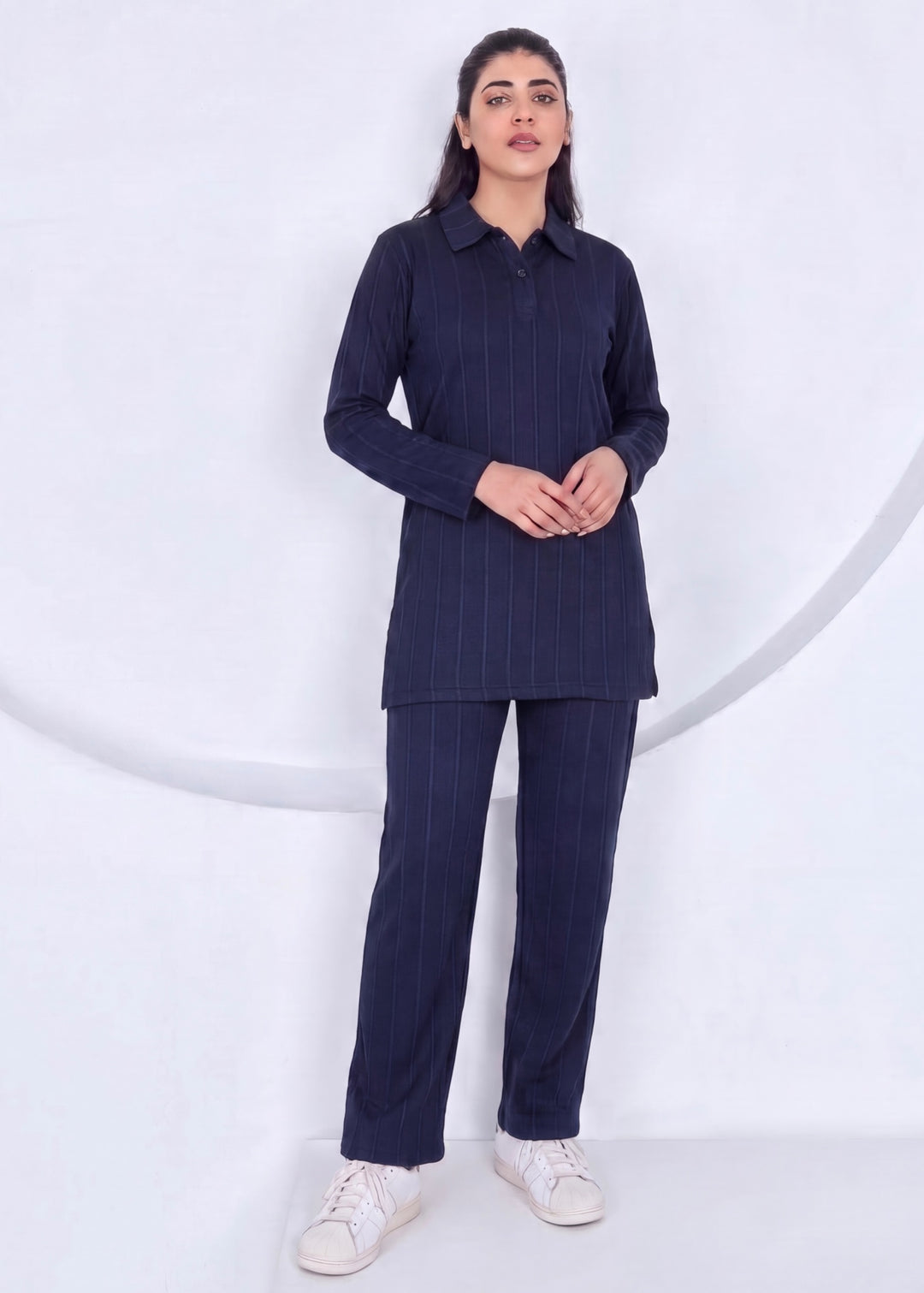 Navy Flow - Premium Cotton Twinset