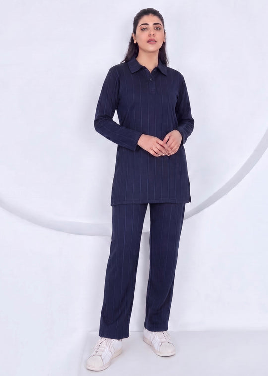 Navy Flow - Premium Cotton Twinset