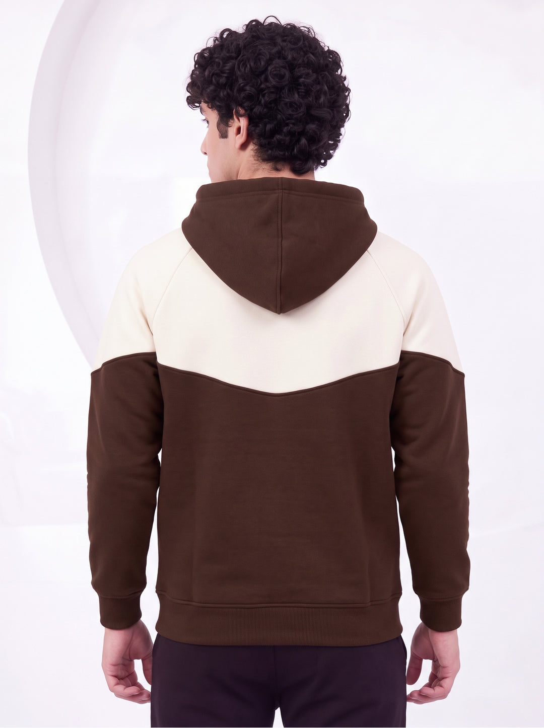 Luxe Panel Premium Cotton – Coffee Brown & Off White