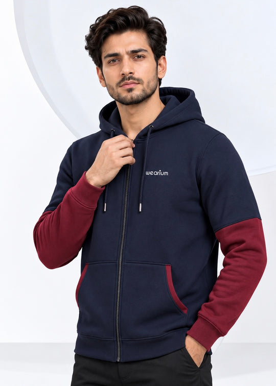Urban Duo – Navy/Burgundy Premium Cotton