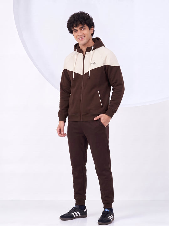 Luxe Panel Premium Cotton – Coffee Brown & Off White