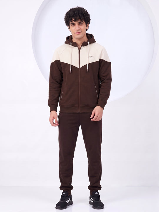 Luxe Panel Premium Cotton – Coffee Brown & Off White