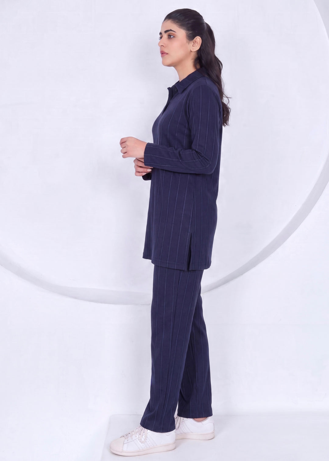 Navy Flow - Premium Cotton Twinset
