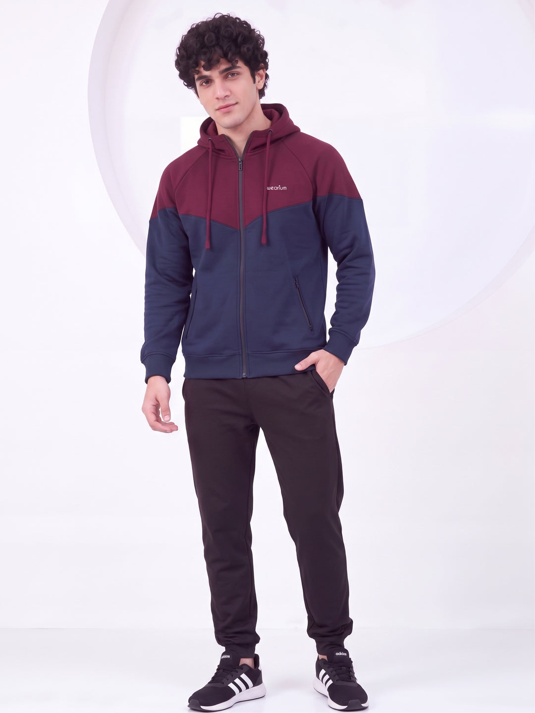 DualTone Shield Hoodie - Premium Cotton Fleece