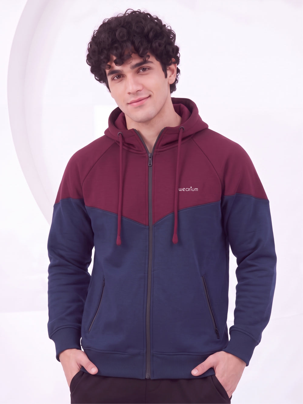 DualTone Shield Hoodie - Premium Cotton Fleece