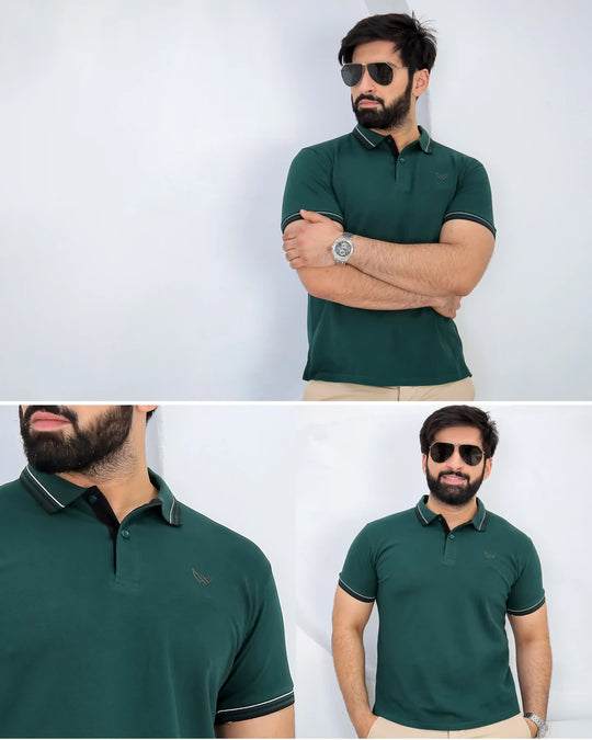 Shadow Green - Premium Cotton Polo