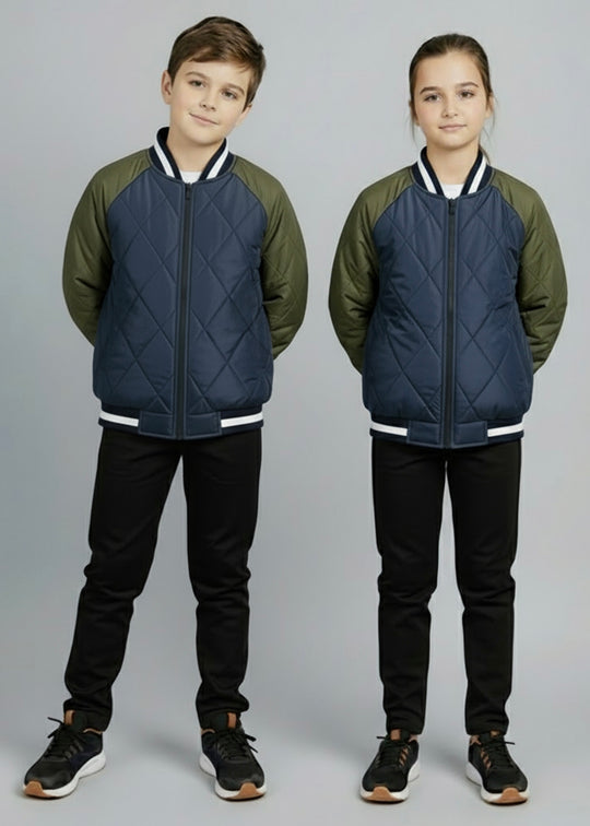 Olive Aura Bomber Jacket - Kids