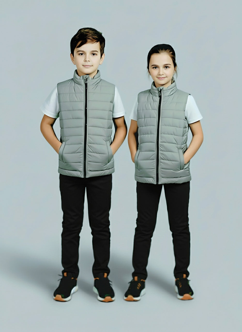 Premium Grey Puffer - Kids