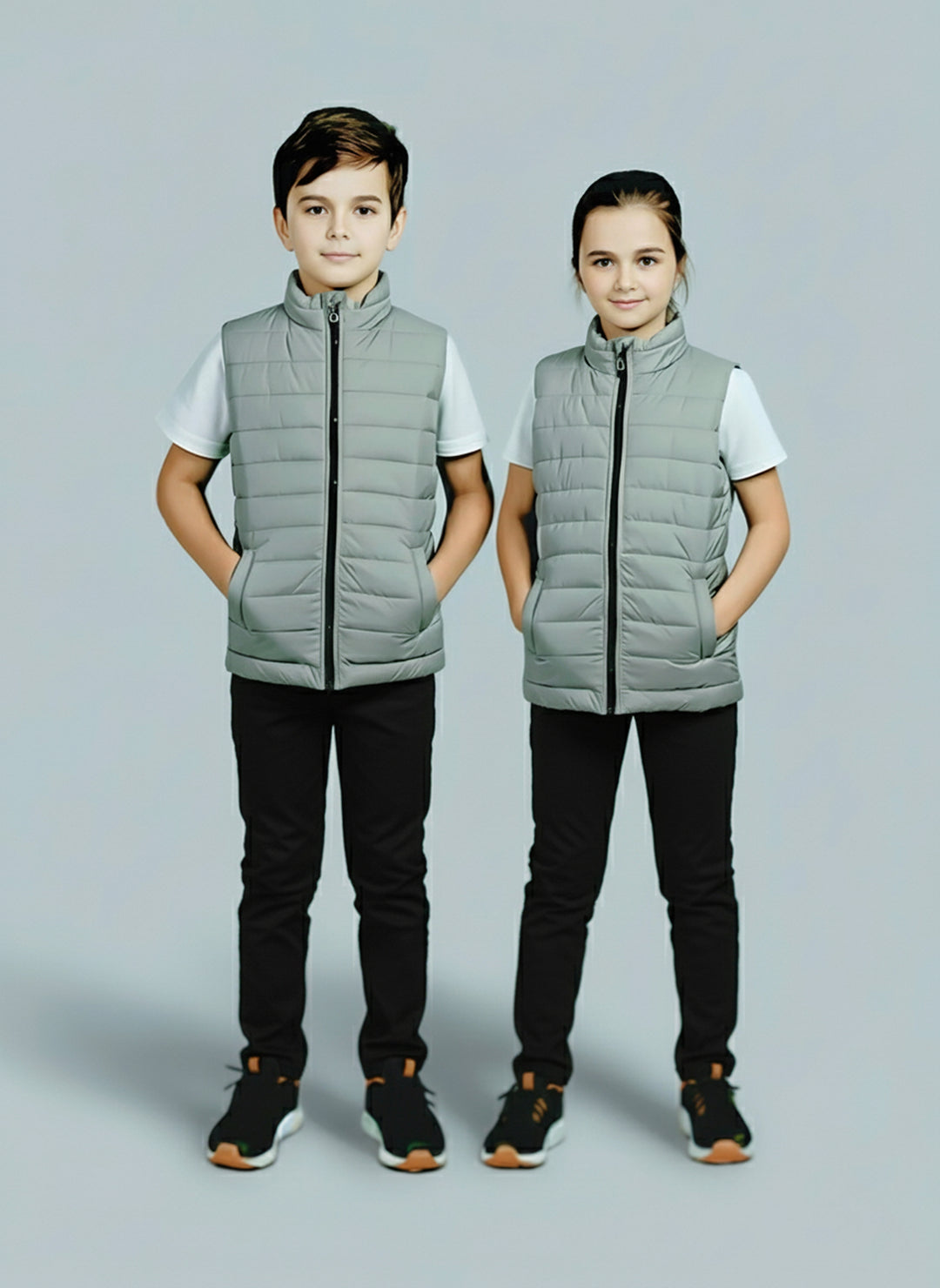 Premium Grey Puffer - Kids