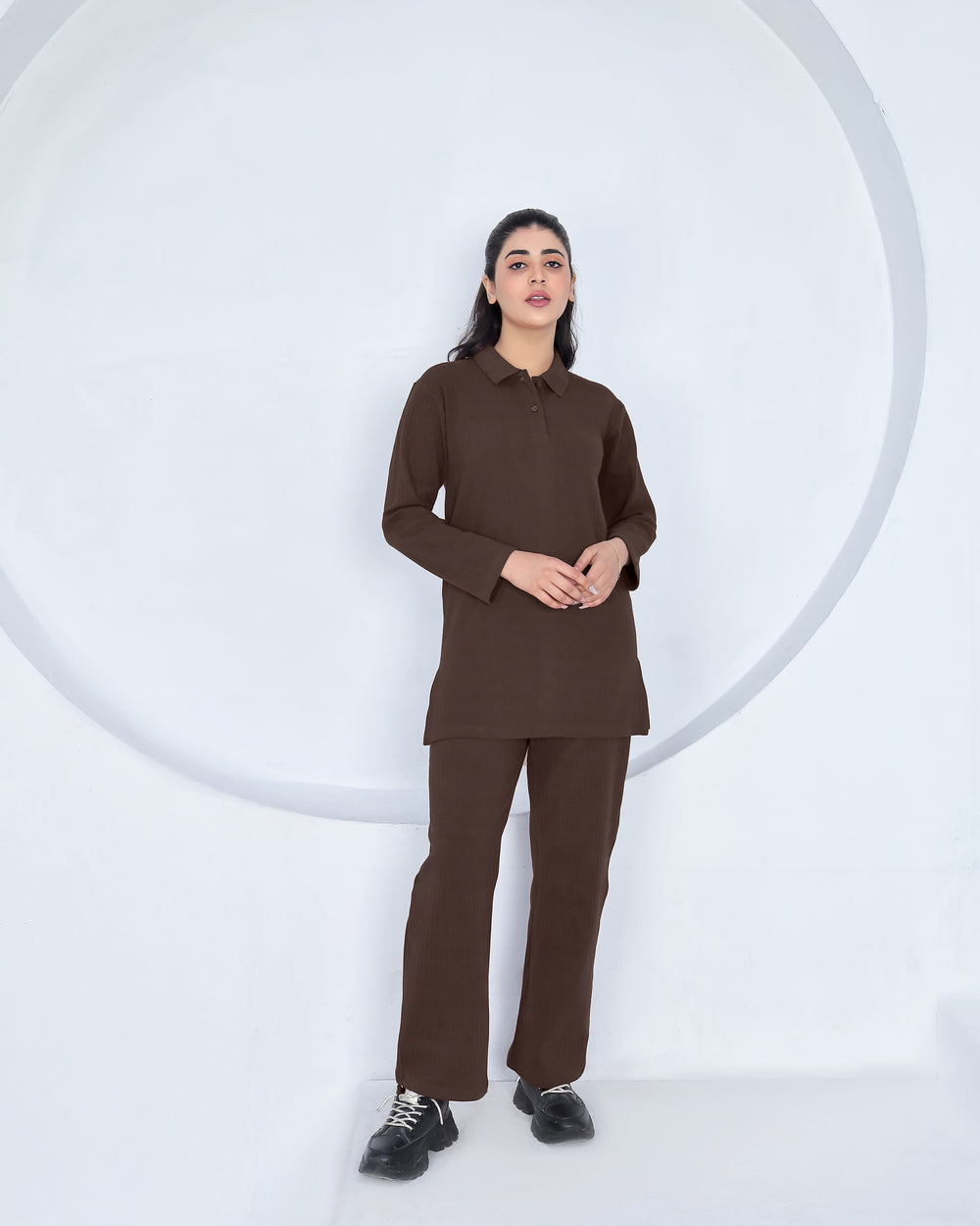 Brown Flow - Premium Cotton Twinset