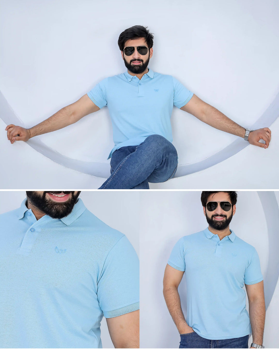 Sky Henley Basics Polo