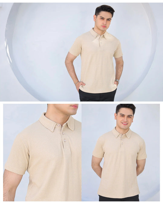 Waffle Knit - Skin Polo