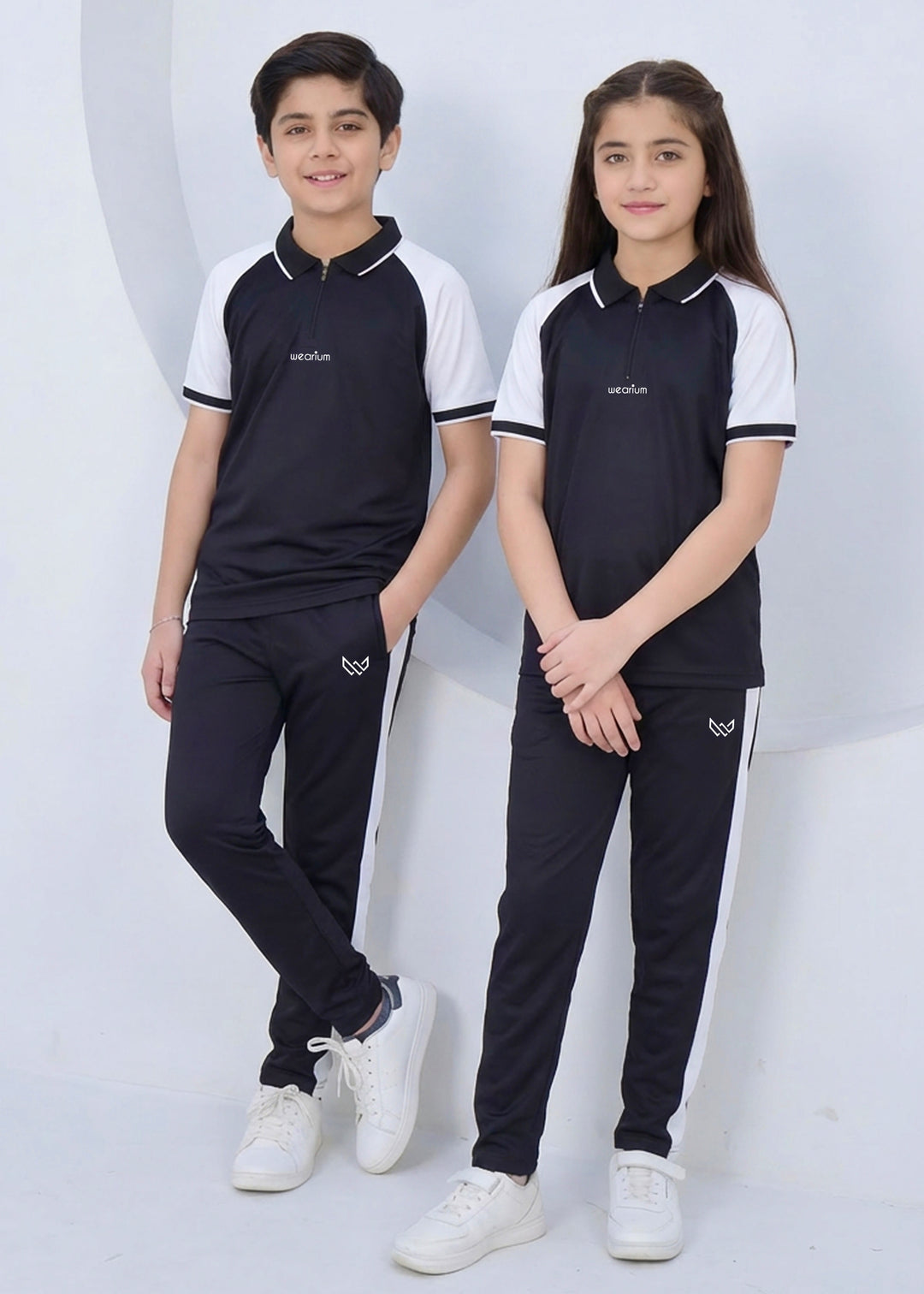 Black White Split - Kids Dri-Fit