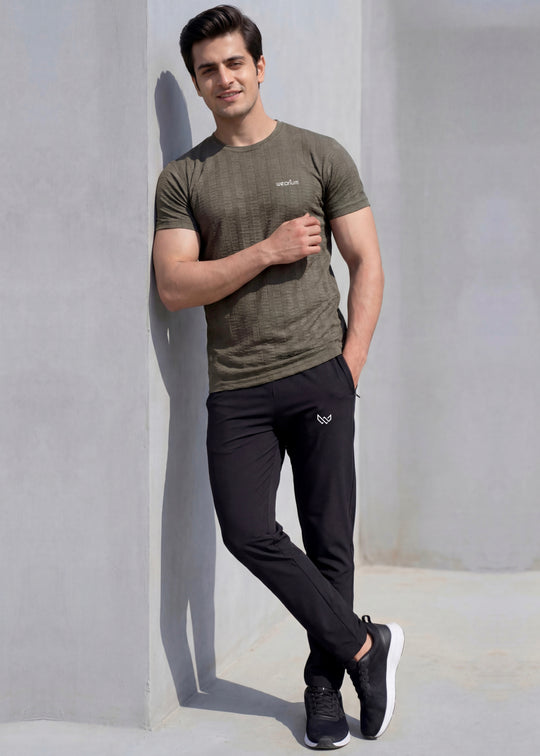 Imported Spun Mesh - Olive Tracksuit