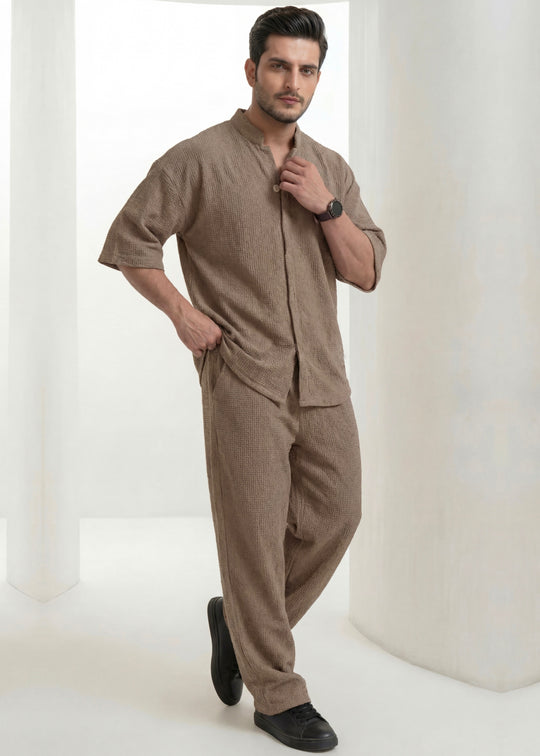 Mocha Box-Knit - Premium Co-ord Set
