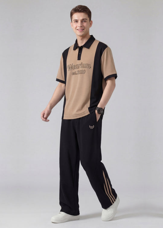 Color Block - Premium Cotton Polo Twinset