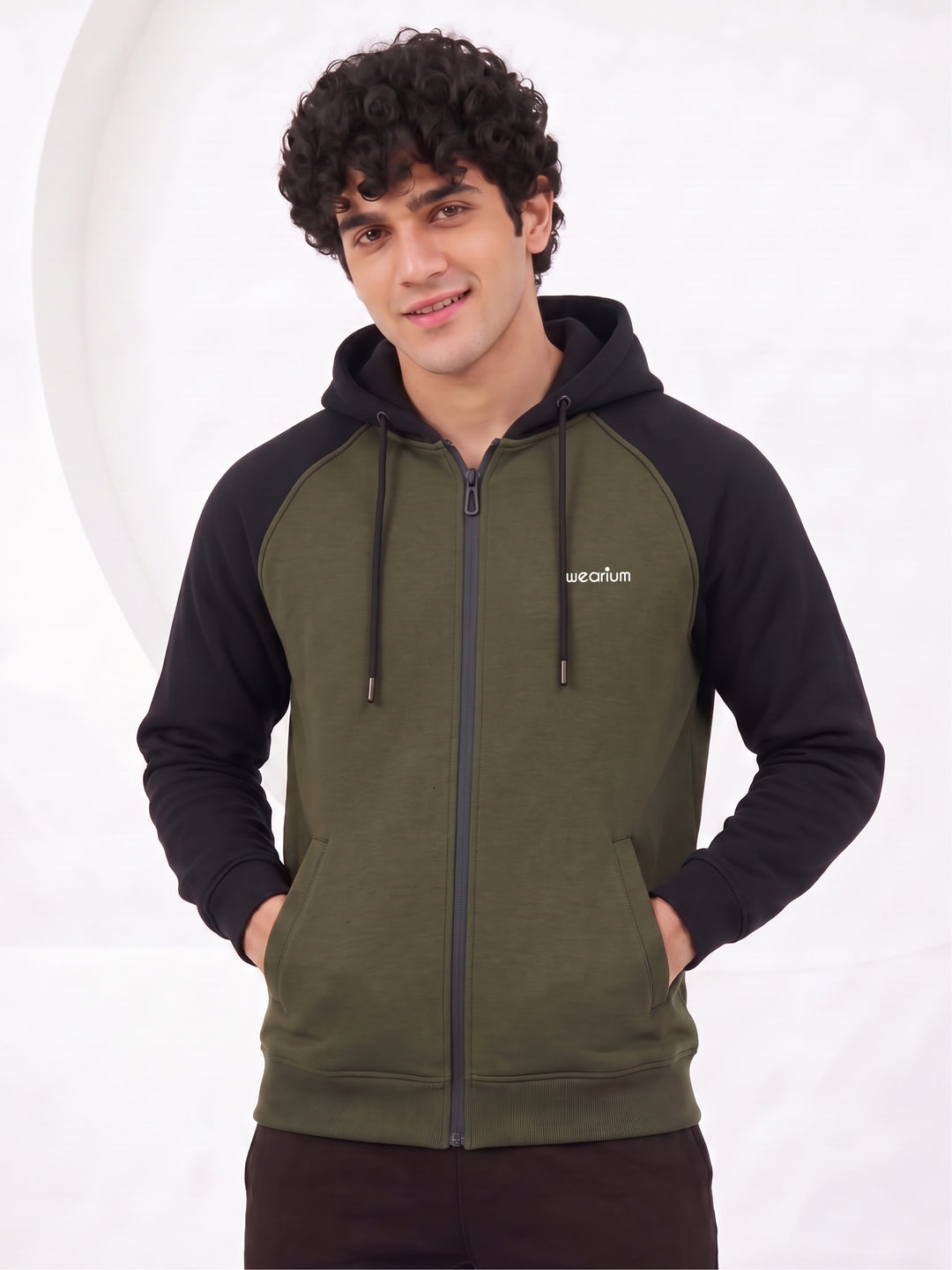 Core Contrast Premium Cotton – Olive Green & Black