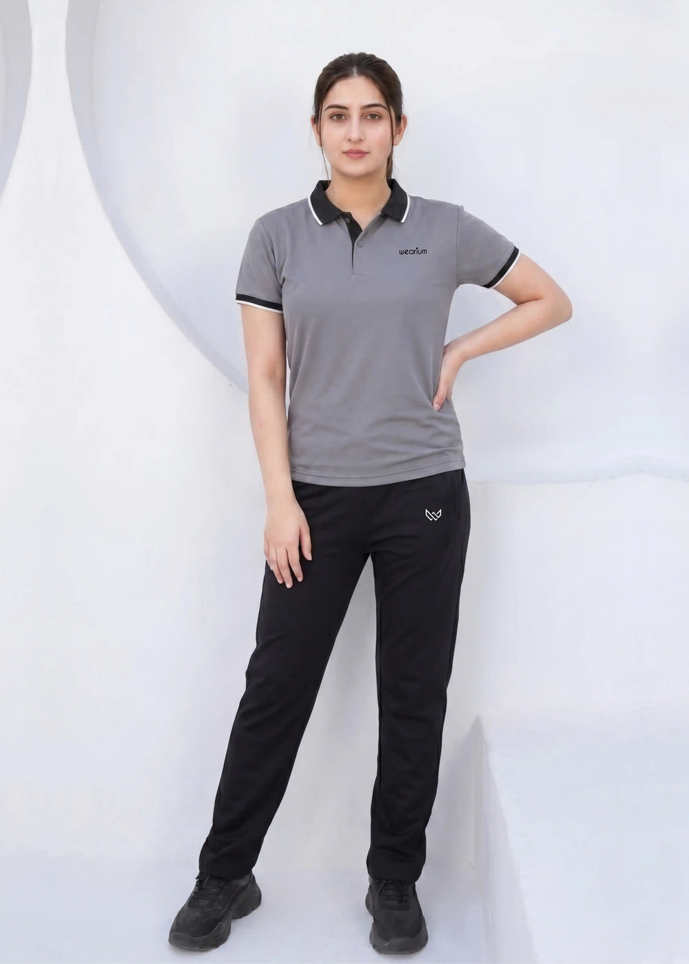 Women's/Graphite - Premium Cotton Polo Twinset