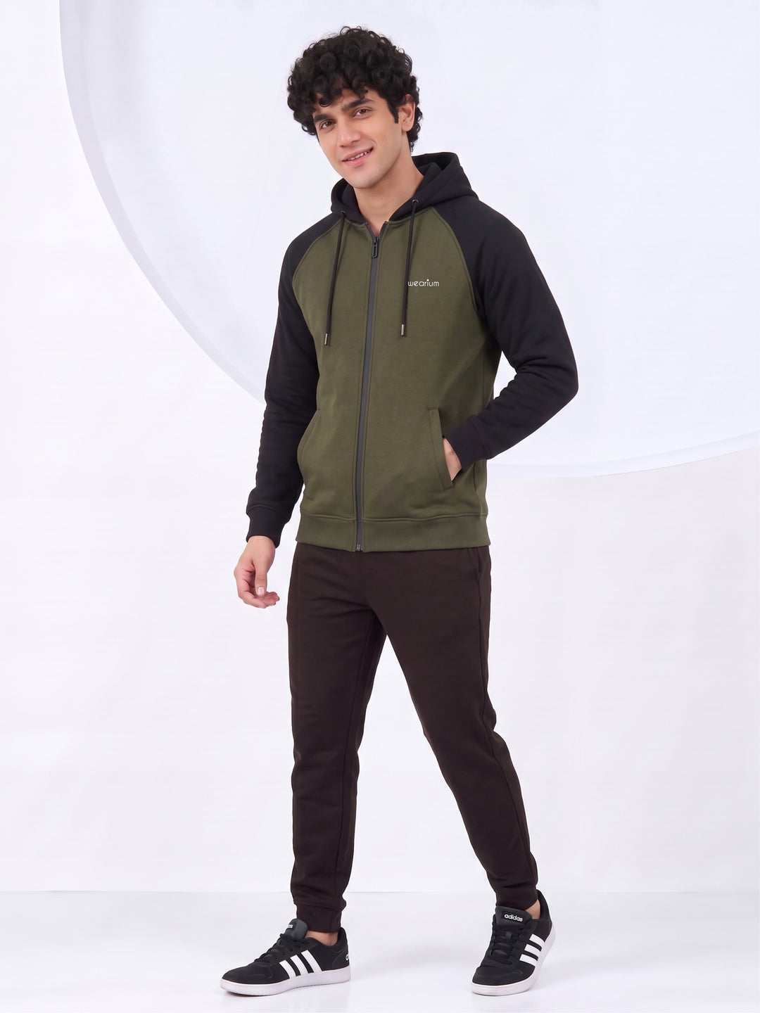 Core Contrast Premium Cotton – Olive Green & Black