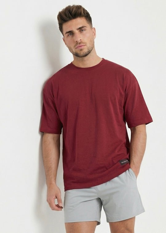 W Prime Oversized Tee - Red 100% Cotton