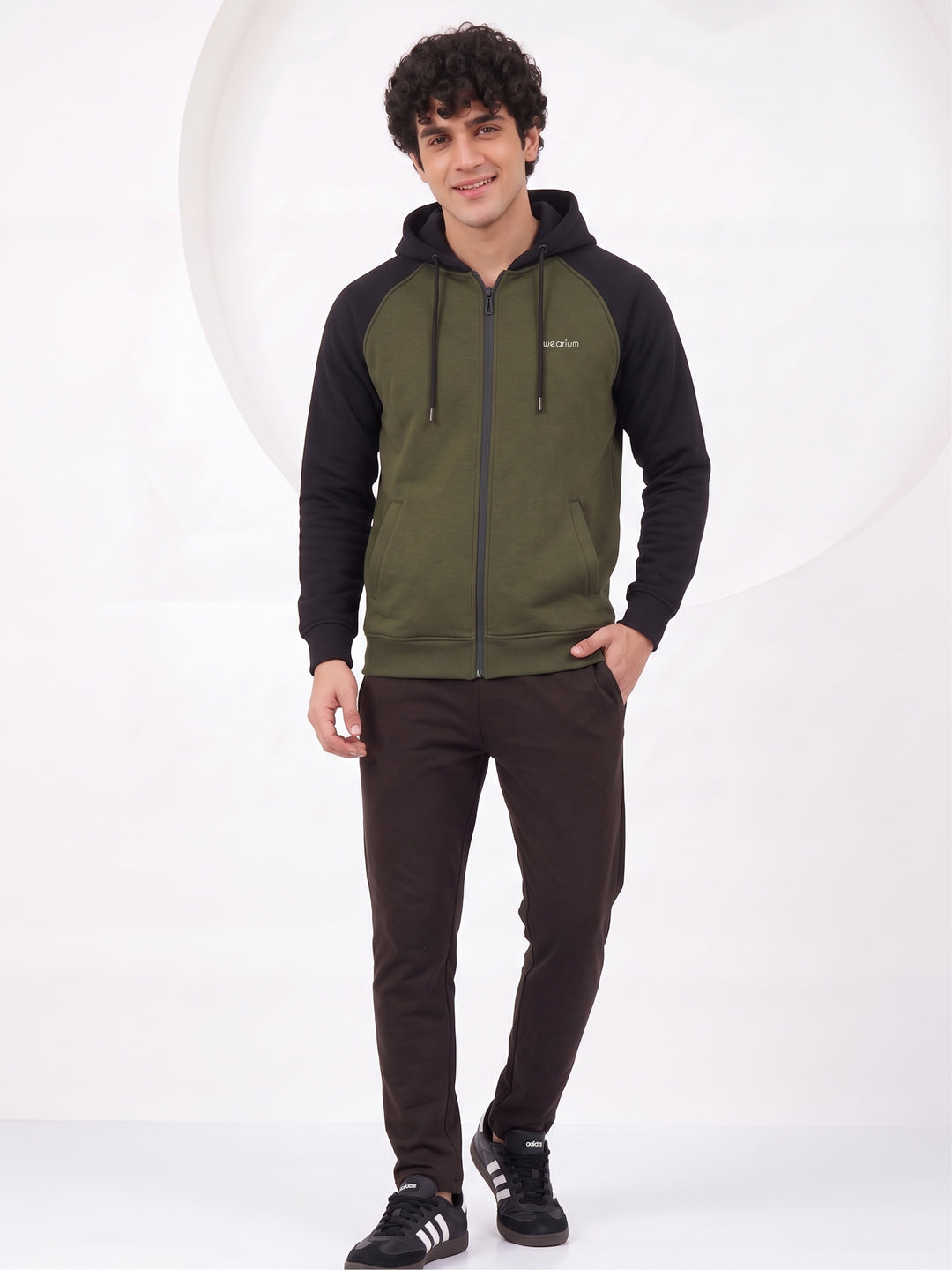Core Contrast Premium Cotton – Olive Green & Black