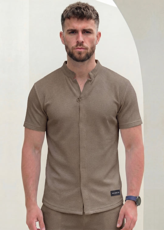 Mocha Box-Knit - Premium Co-ord Set