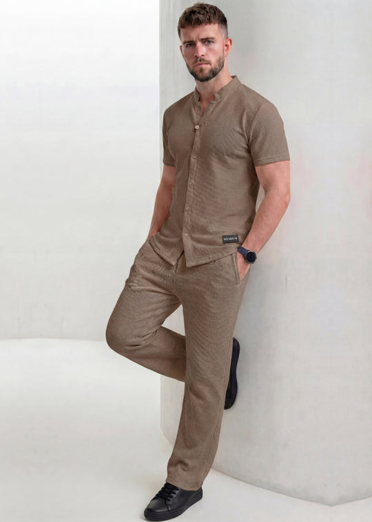 Mocha Box-Knit - Premium Co-ord Set