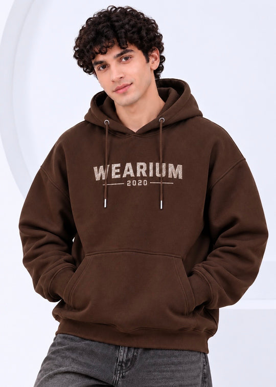 Leather Emblem Hoodie - Premium Cotton Fleece